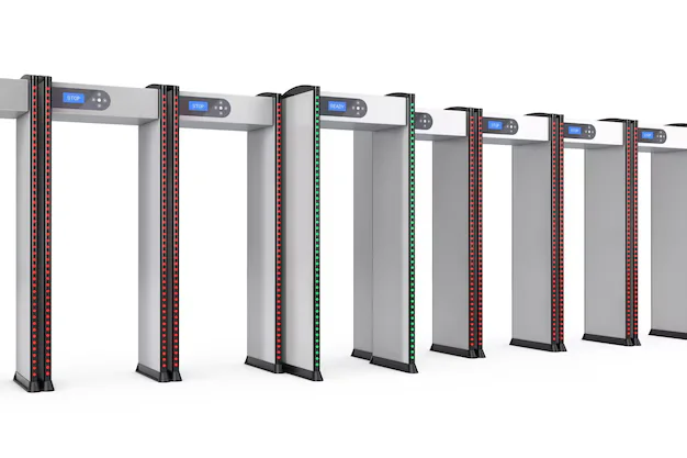 walk-through security metal detector gates