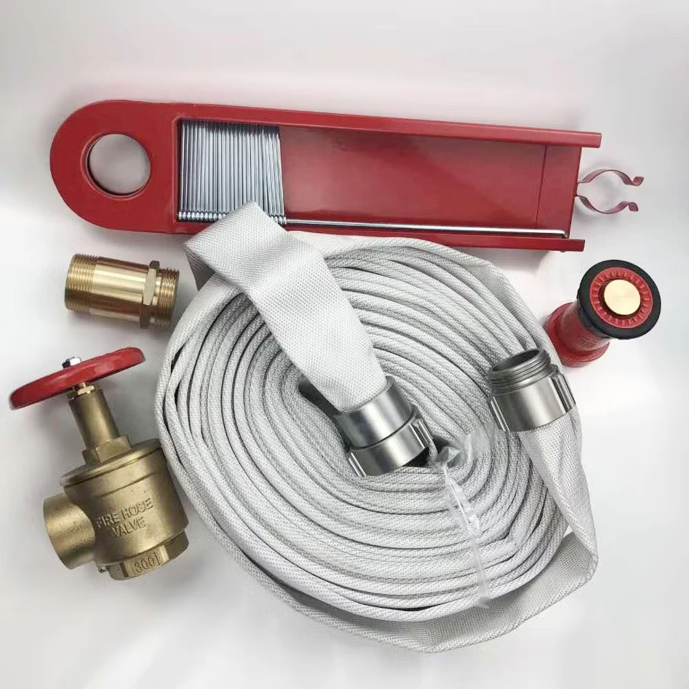 Premium quality PVC fire hose kit with nozzle, valve, and connectors designed for efficient fire protection and emergency response.