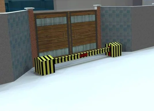 Automatic boom barrier gate system for secure vehicle access control at residential entrances in Pakistan