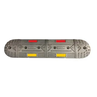 Reflective rubber speed breaker for road safety and vehicle speed control