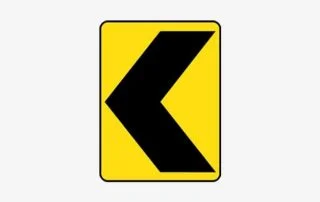 Road chevron warning marker for traffic direction and road safety management