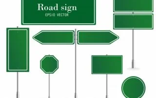 Road traffic signs system for vehicle guidance and road safety management