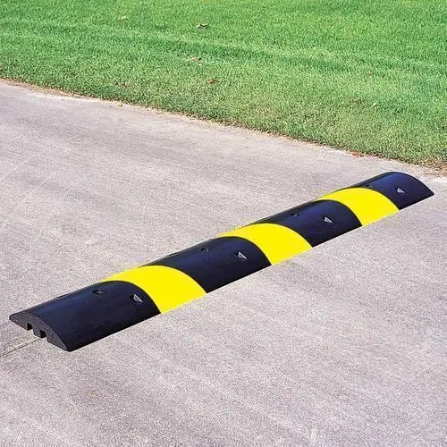 Rubber road speed breaker for traffic control and vehicle speed management
