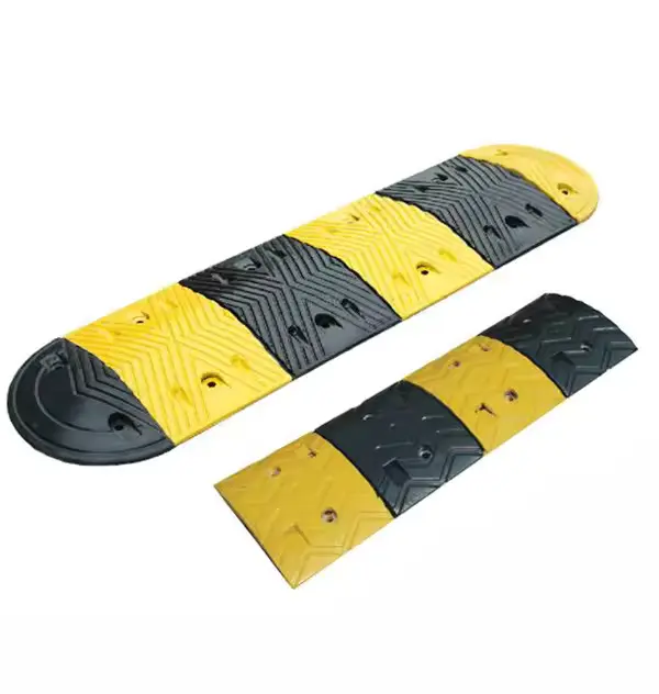 Rubber speed breaker system for road safety and traffic control solutions