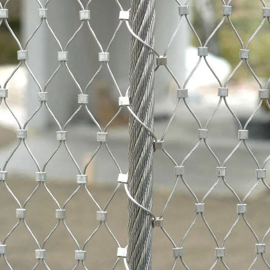 Stainless steel security mesh fence for perimeter protection and restricted area safety