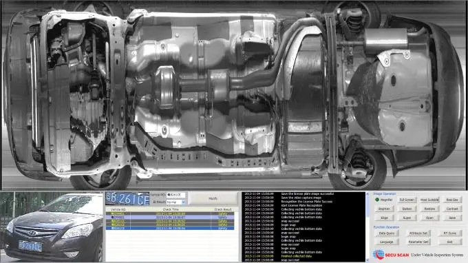 Under vehicle scanning system showing complete vehicle underside inspection for security monitoring by Techno-Inn Pakistan
